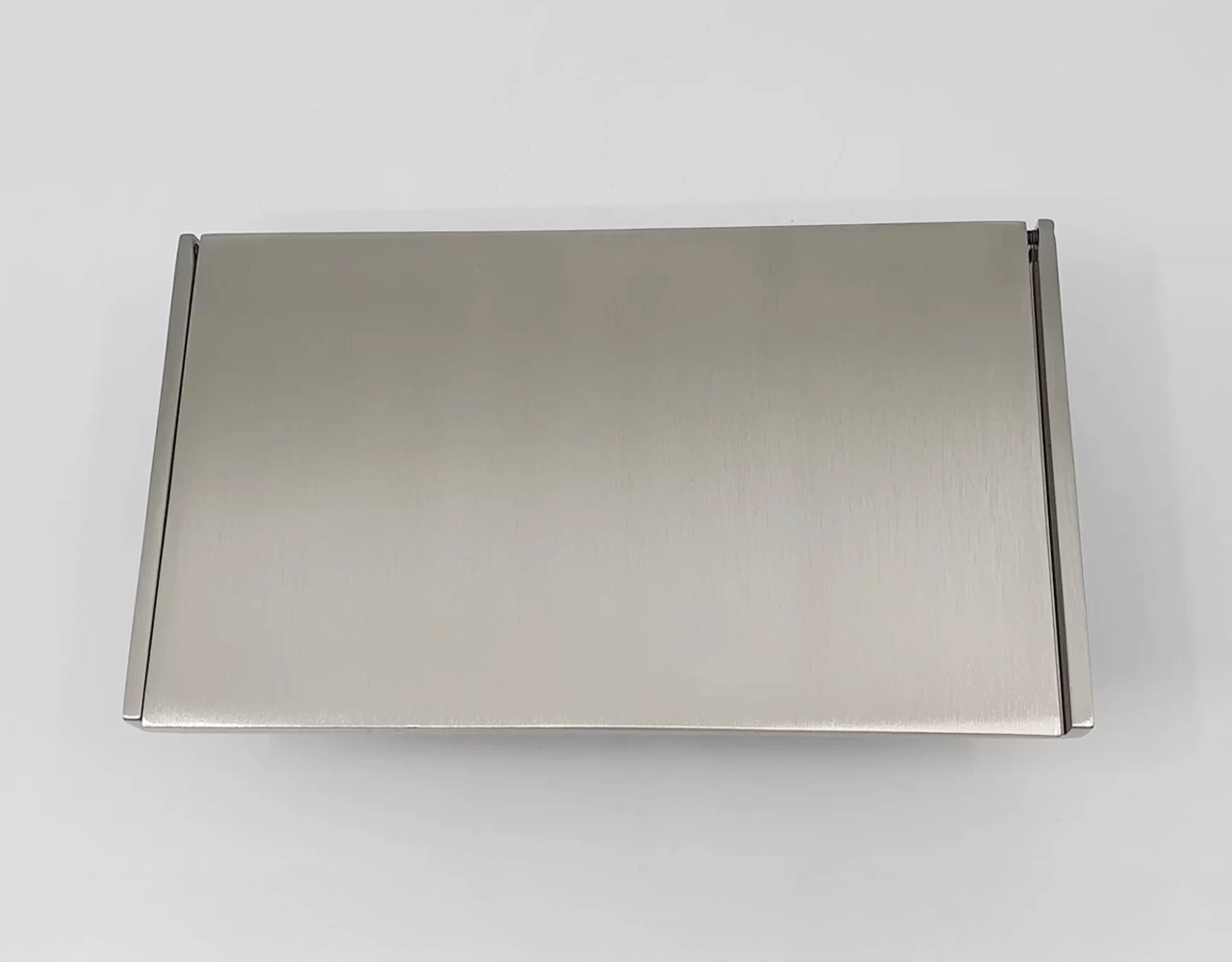 Double Hinged Cover Brushed Steel