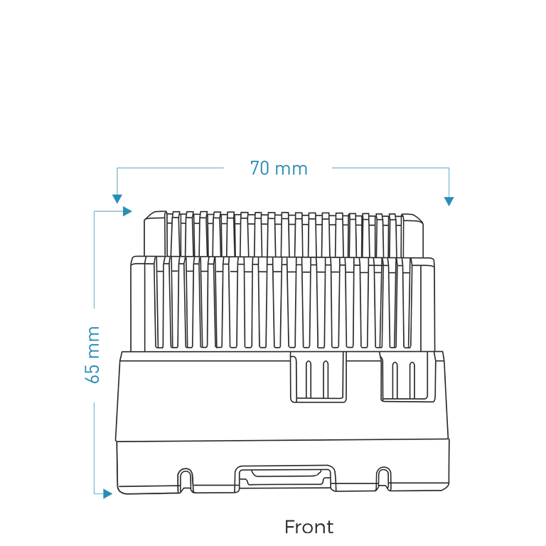 KNX Power Supply LXA 128 30V Scale Drawing Front